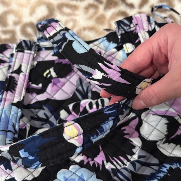 Vera Bradley Glenna satchel purple floral handbag - Picture 6 of 9